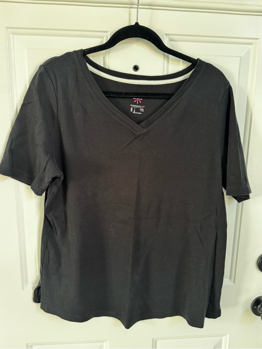 Essentials Black V-Neck Tee